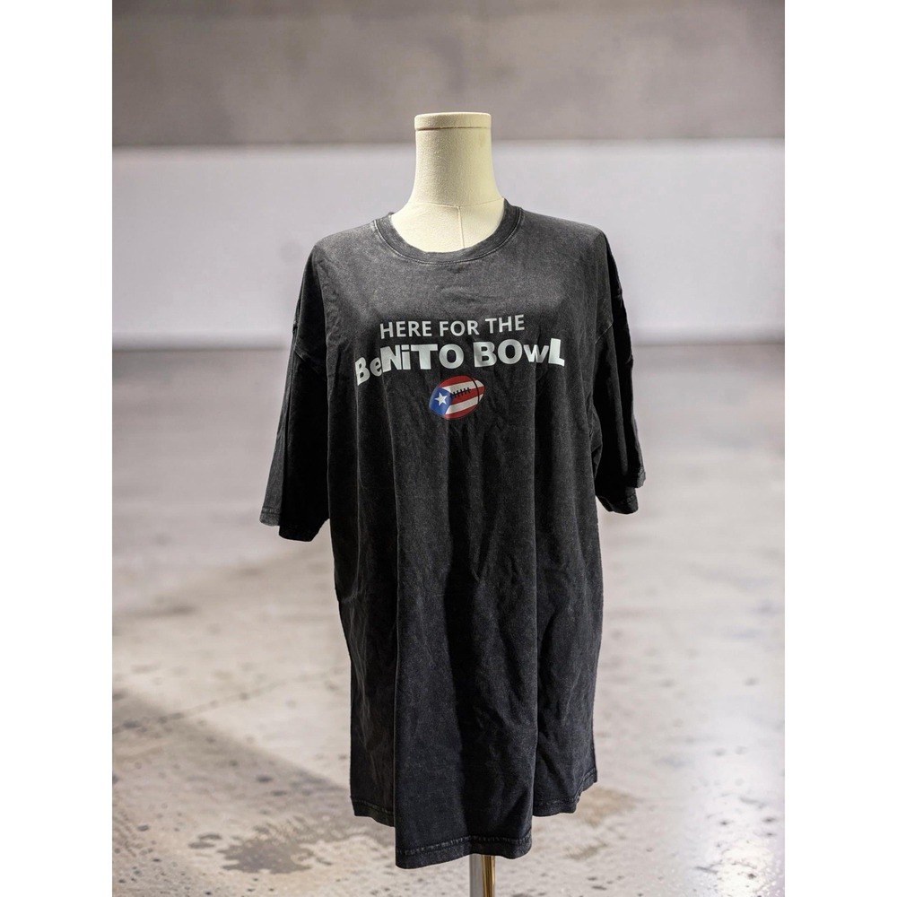 Benito Bowl Puerto Rico En La Casa Football Graphic Tee Shirt Size Large Black